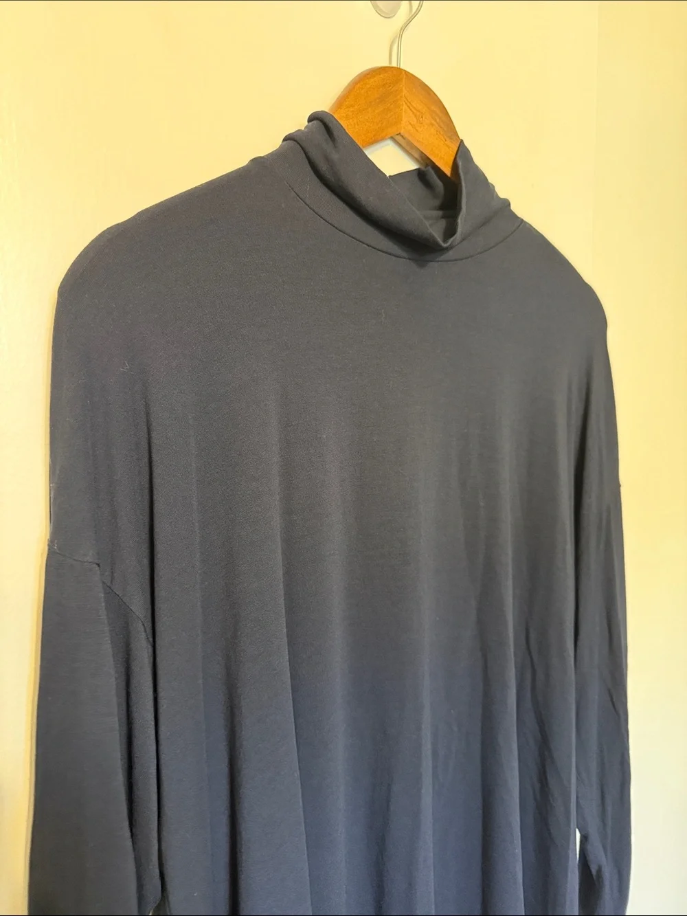 J. Jill Wearever Collection Turtleneck Slouchy Long Sleeve Navy Blue XL